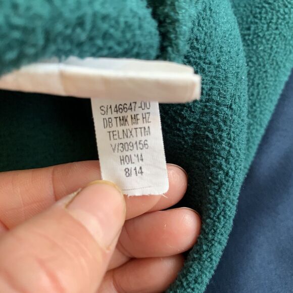 Old Navy Performance Fleece Pullover Quarter Zip Teal Black Logo XL Gorpcore - Picture 6 of 9